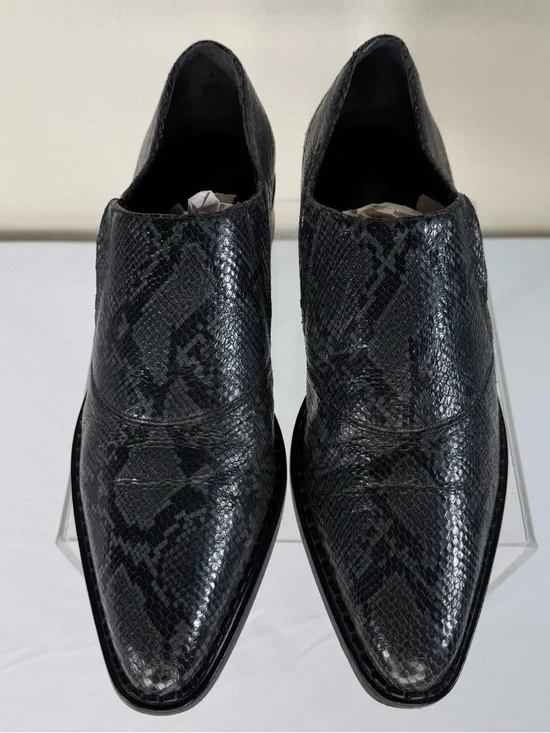 Vince Delmar Slip-On Snake Skin Print Leather Loafers Dress Shoes Size 9.5 - Picture 3 of 13